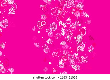 Light Pink vector background with abstract shapes. Decorative design in abstract style with random forms. Best smart design for your business.