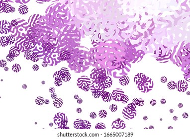 Light Pink vector background with abstract shapes. Decorative design in abstract style with random forms. Elegant design for wallpapers.