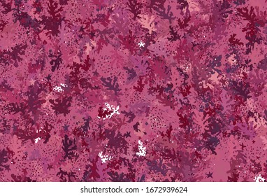 Light Pink vector background with abstract shapes. Colorful chaotic forms with gradient in modern style. Background for a cell phone.