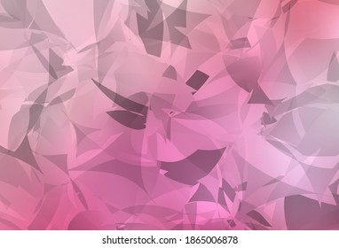Light Pink vector background with abstract polygonals. Decorative design in abstract style with random forms. Elegant design for wallpapers.