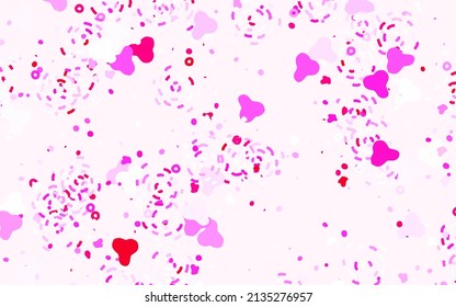 Light Pink vector background with abstract shapes. Illustration with colorful gradient shapes in abstract style. Best smart design for your business.