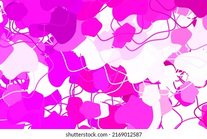 Light Pink vector background with abstract shapes. Simple colorful illustration with abstract gradient shapes. Background for a cell phone.
