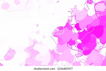 Light Pink vector background with abstract shapes. Decorative design in abstract style with random forms. Modern design for your business card.