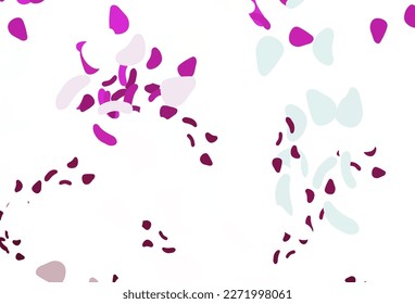 Light pink vector background with abstract forms. Modern abstract illustration with colorful random forms. Simple design for your web site.