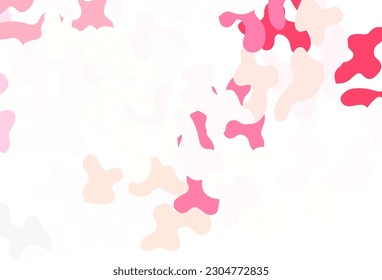 Light Pink vector background with abstract shapes. Decorative design in abstract style with random forms. Simple design for your web site.