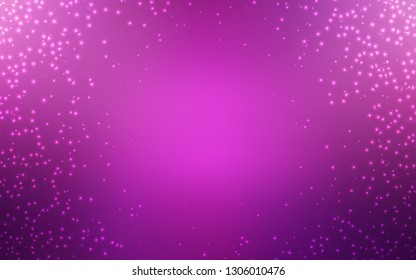 Light Pink vector background with astronomical stars. Glitter abstract illustration with colorful cosmic stars. Best design for your ad, poster, banner.