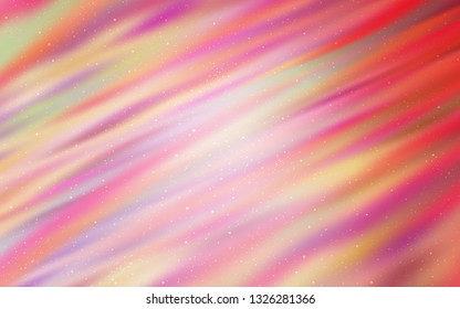 Light Pink vector background with astronomical stars. Space stars on blurred abstract background with gradient. Best design for your ad, poster, banner.