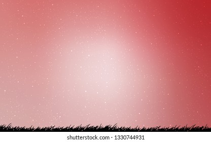 Light Pink vector background with astronomical stars. Blurred decorative design in simple style with galaxy stars. Best design for your ad, poster, banner.