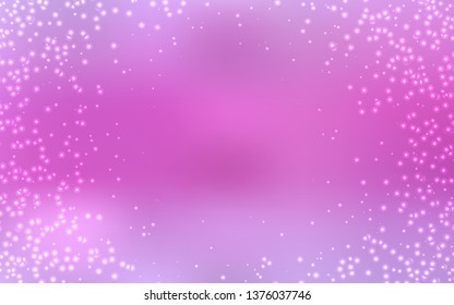 Light Pink vector background with astronomical stars. Modern abstract illustration with Big Dipper stars. Best design for your ad, poster, banner.