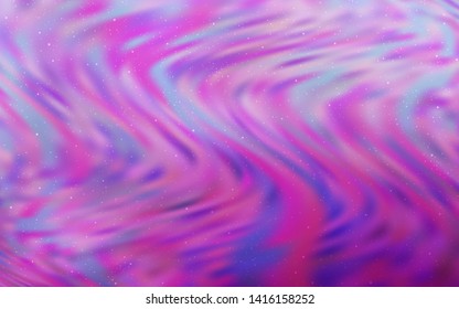 Light Pink vector background with astronomical stars. Shining colored illustration with bright astronomical stars. Pattern for futuristic ad, booklets.