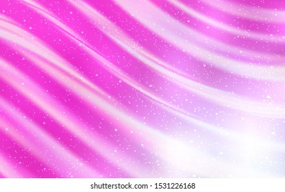 Light Pink vector background with astronomical stars. Modern abstract illustration with Big Dipper stars. Best design for your ad, poster, banner.