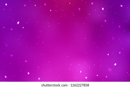 Light Pink vector background with beautiful snowflakes. Modern geometrical abstract illustration with snowflakes. New year design for business advert.