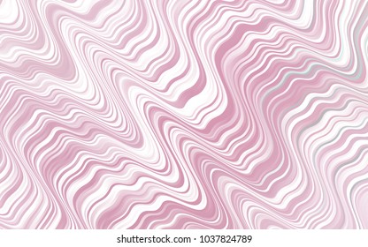 Light Pink vector background with bent ribbons. Geometric illustration in marble style with gradient.  Marble style for your business design.