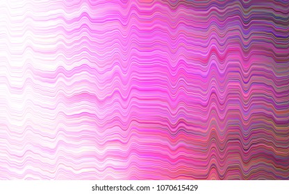 Light Pink vector background with bent ribbons. Geometric illustration in marble style with gradient.  The template for cell phone backgrounds.