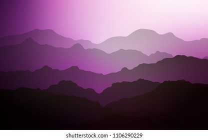 Light Pink vector background with bent ribbons. Geometric illustration in mountain style with gradient.  A new texture for your  ad, booklets, leaflets.