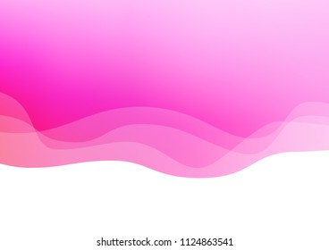 Light Pink vector background with bent ribbons. Modern gradient abstract illustration with bandy lines. Marble style for your business design.