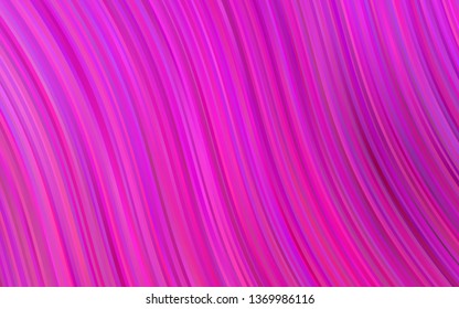 Light Pink vector background with bent lines. A vague circumflex abstract illustration with gradient. A new texture for your  ad, booklets, leaflets.
