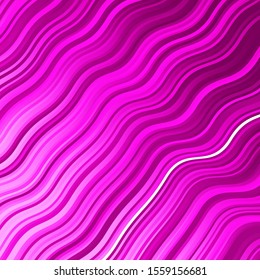 Light Pink vector background with bent lines. Bright sample with colorful bent lines, shapes. Template for cellphones.