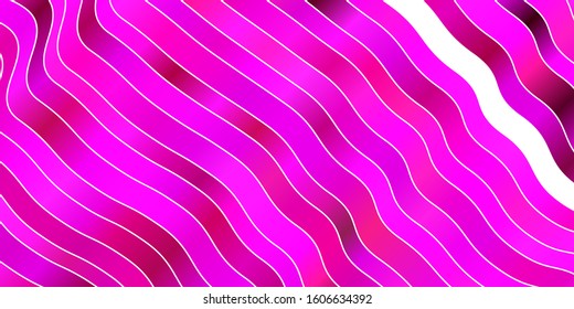 Light Pink vector background with bent lines. Colorful illustration, which consists of curves. Design for your business promotion.