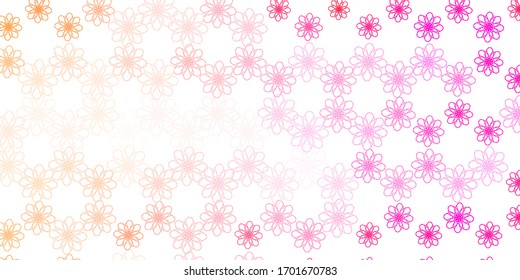 Light Pink vector background with bent lines. Colorful illustration in abstract style with bent lines. Template for cellphones.