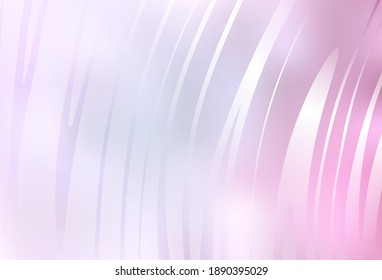 Light Pink vector background with bent lines. Colorful illustration in abstract style with gradient. Pattern for your business design.