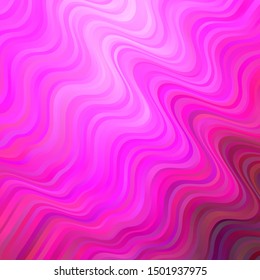 Light Pink vector background with bows. Colorful illustration in abstract style with bent lines. Pattern for websites, landing pages.