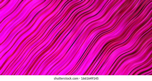 Light Pink vector background with bows. Abstract gradient illustration with wry lines. Pattern for commercials, ads.
