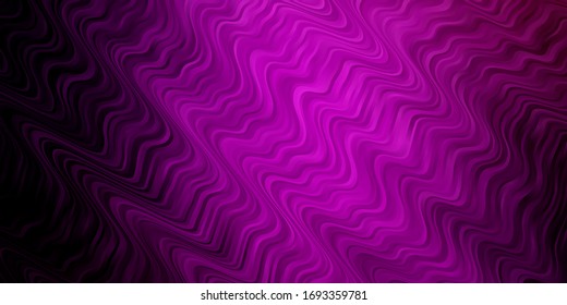 Fondo vector rosa claro con arcos. Ilustración colorida en estilo circular con líneas. Plan para folletos y folletos.