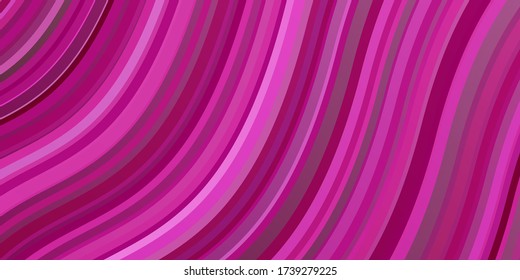 Fondo vectorial rosa claro con arcos. Ilustración abstracta con arcos de gradiente. Plantilla para el diseño de la interfaz de usuario.