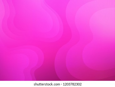 Light Pink vector background with bubble shapes. Glitter abstract illustration with wry lines. The best blurred design for your business.