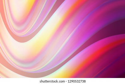 Light Pink vector background with bubble shapes. Glitter abstract illustration with wry lines. New composition for your brand book.