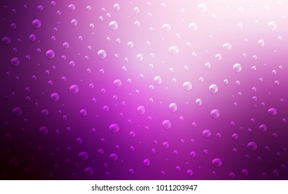 Light Pink vector background with bubbles.