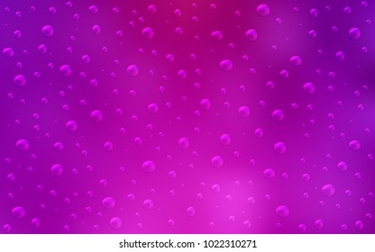 Light Pink vector background with bubbles. Beautiful colored illustration with blurred circles in nature style. The pattern can be used for aqua ad, booklets.