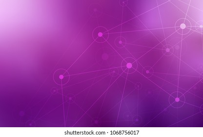 Light Pink vector background with bubbles, lines. Decorative design in abstract style with triangle structure. Beautiful design for your business advert.