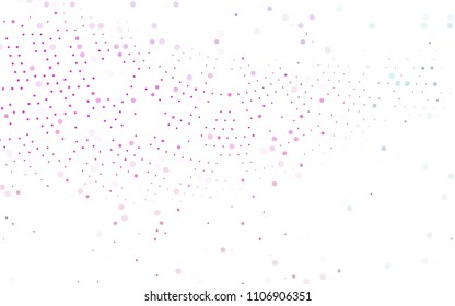Light Pink vector  background with bubbles. Glitter abstract illustration with blurred drops of rain. The pattern can be used for aqua ad, booklets.