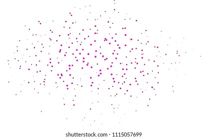 Light Pink vector  background with bubbles. Beautiful colored illustration with blurred circles in nature style. The pattern can be used for beautiful websites.