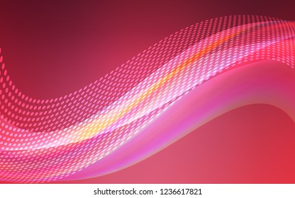 Light Pink vector background with bubbles, lines. Modern abstract colorful illustration with spheres and lines. Pattern for textures of wallpapers.