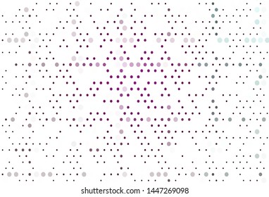 Light Pink vector background with bubbles. Abstract illustration with colored bubbles in nature style. Design for business adverts.