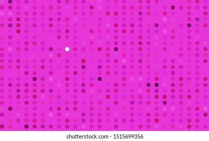 Light Pink vector background with bubbles. Glitter abstract illustration with blurred drops of rain. Template for your brand book.