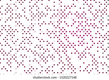 Light Pink vector background with bubbles. Abstract illustration with colored bubbles in nature style. Design for business adverts.
