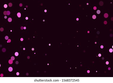 Light Pink vector background with bubbles. Blurred decorative design in abstract style with bubbles. Design for posters, banners.