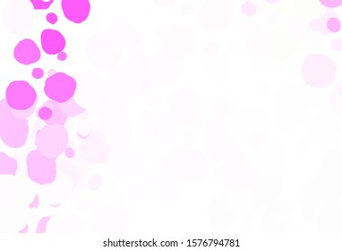 Light Pink vector background with bubbles. Illustration with set of shining colorful abstract circles. Pattern for textures of wallpapers.