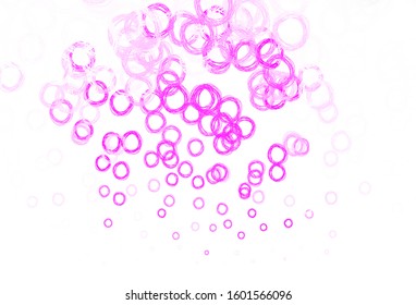 Light Pink vector background with bubbles. Beautiful colored illustration with blurred circles in nature style. Pattern for ads, leaflets.