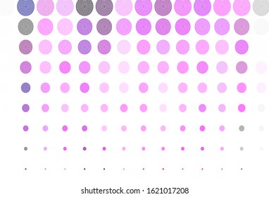 Light Pink vector background with bubbles. Modern abstract illustration with colorful water drops. Pattern for textures of wallpapers.