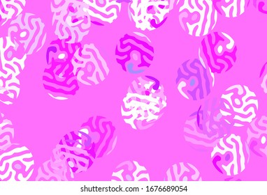 Light Pink vector background with bubbles. Blurred decorative design in abstract style with bubbles. Design for your business advert.