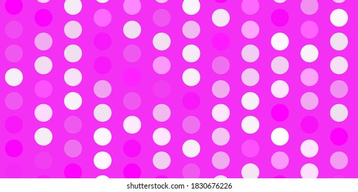 Light pink vector background with bubbles. Abstract decorative design in gradient style with bubbles. Pattern for wallpapers, curtains.