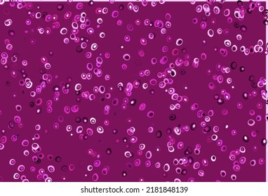 Light Pink vector background with bubbles. Illustration with set of shining colorful abstract circles. Completely new template for your brand book.