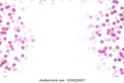 Light Pink vector background with bubbles. Beautiful colored illustration with blurred circles in nature style. Pattern for beautiful websites.