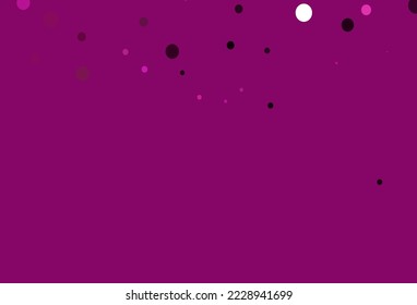 Light Pink vector background with bubbles. Glitter abstract illustration with blurred drops of rain. Pattern for ads, leaflets.