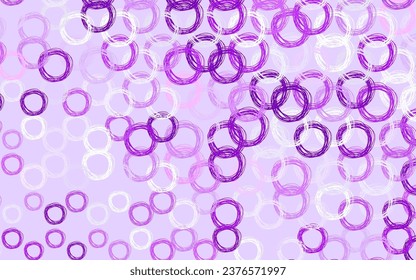 Light Pink vector background with bubbles. Illustration with set of shining colorful abstract circles. New template for your brand book.